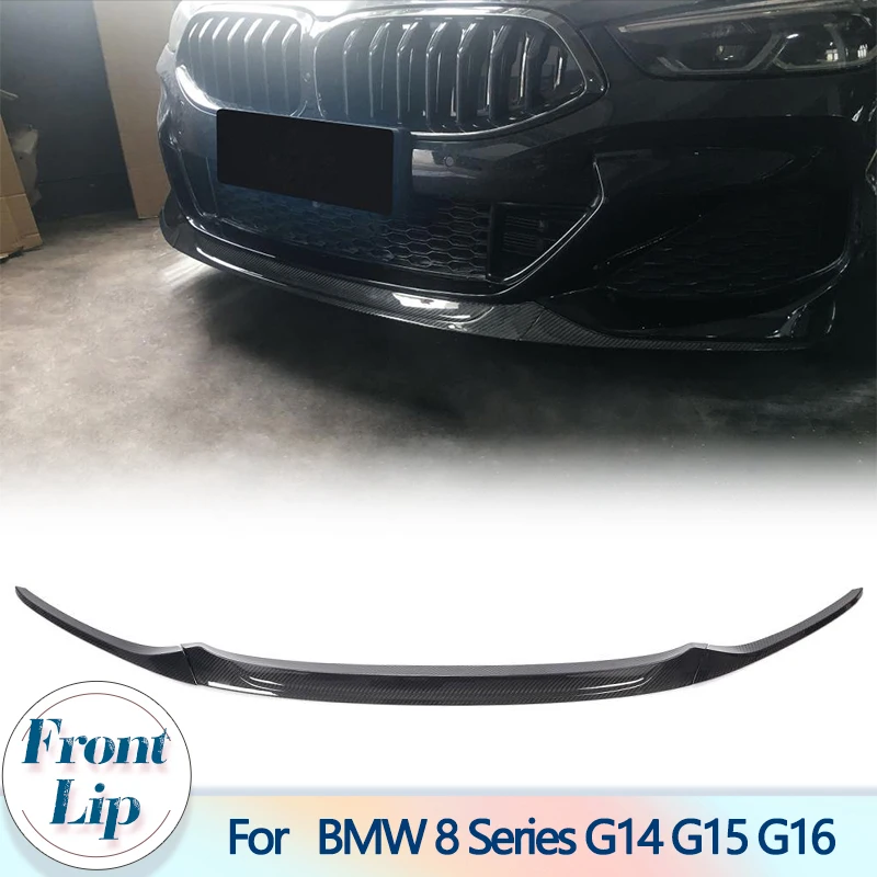 

Передний бампер, спойлер для BMW 8 серии G14 G15 G16 840i 2D 4D 2020-2022, сухой карбоновый автомобильный передний бампер, фартук для подбородка, Защитные комплекты для кузова