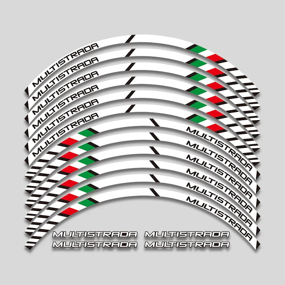 Per DUCATI MULTISTRADA 1260 1200 1200S S Accessori Moto Adesivi Ruote Mozzo Striscia Riflettente Cerchio Kit Decalcomanie Impermeabili - Image 3