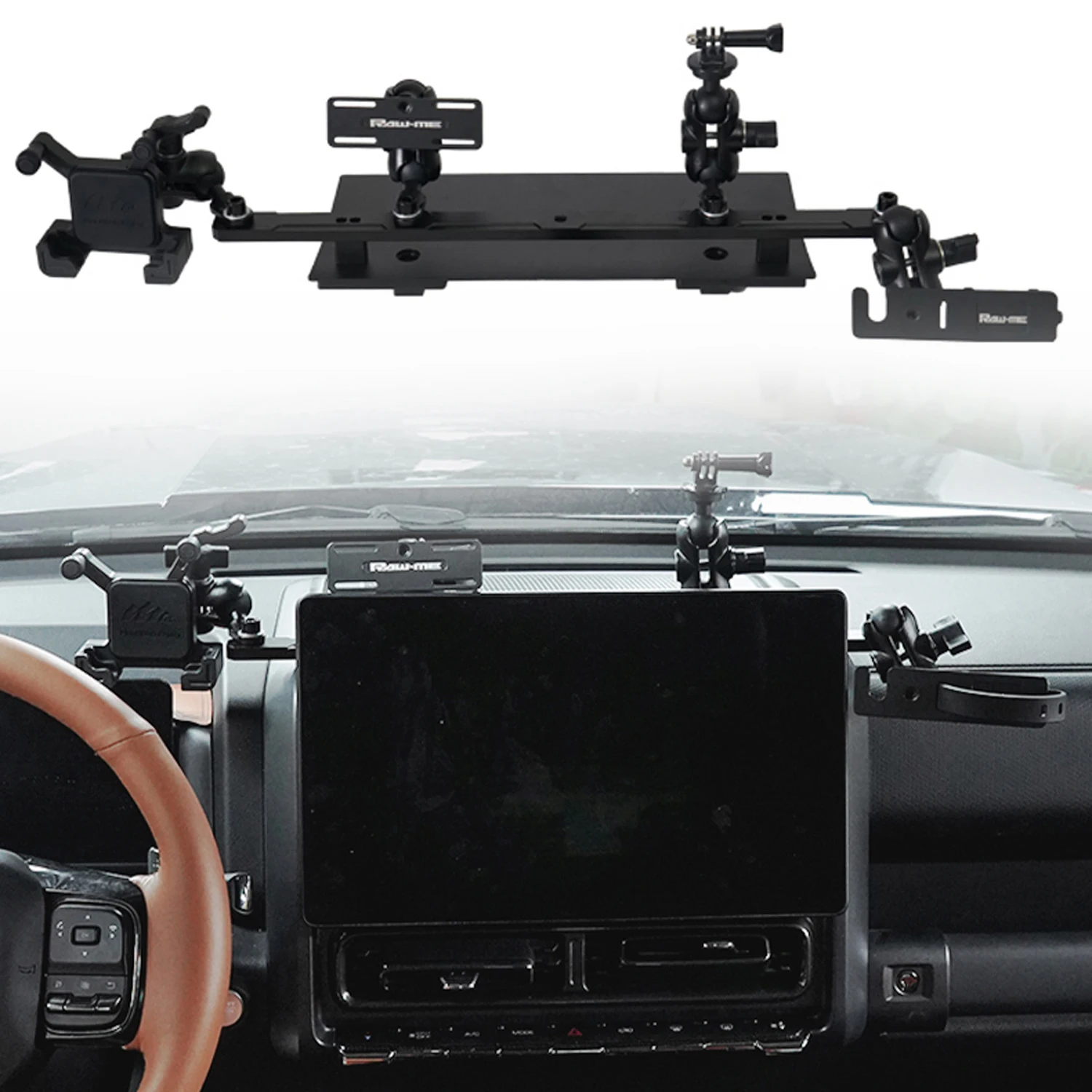 Haval Raptor 2023 2024 2025 휴대 전화 홀더 GPS 네비게이션 워키 토키 라디오 브래킷 오프로드 디지털 장치 대시 마운트