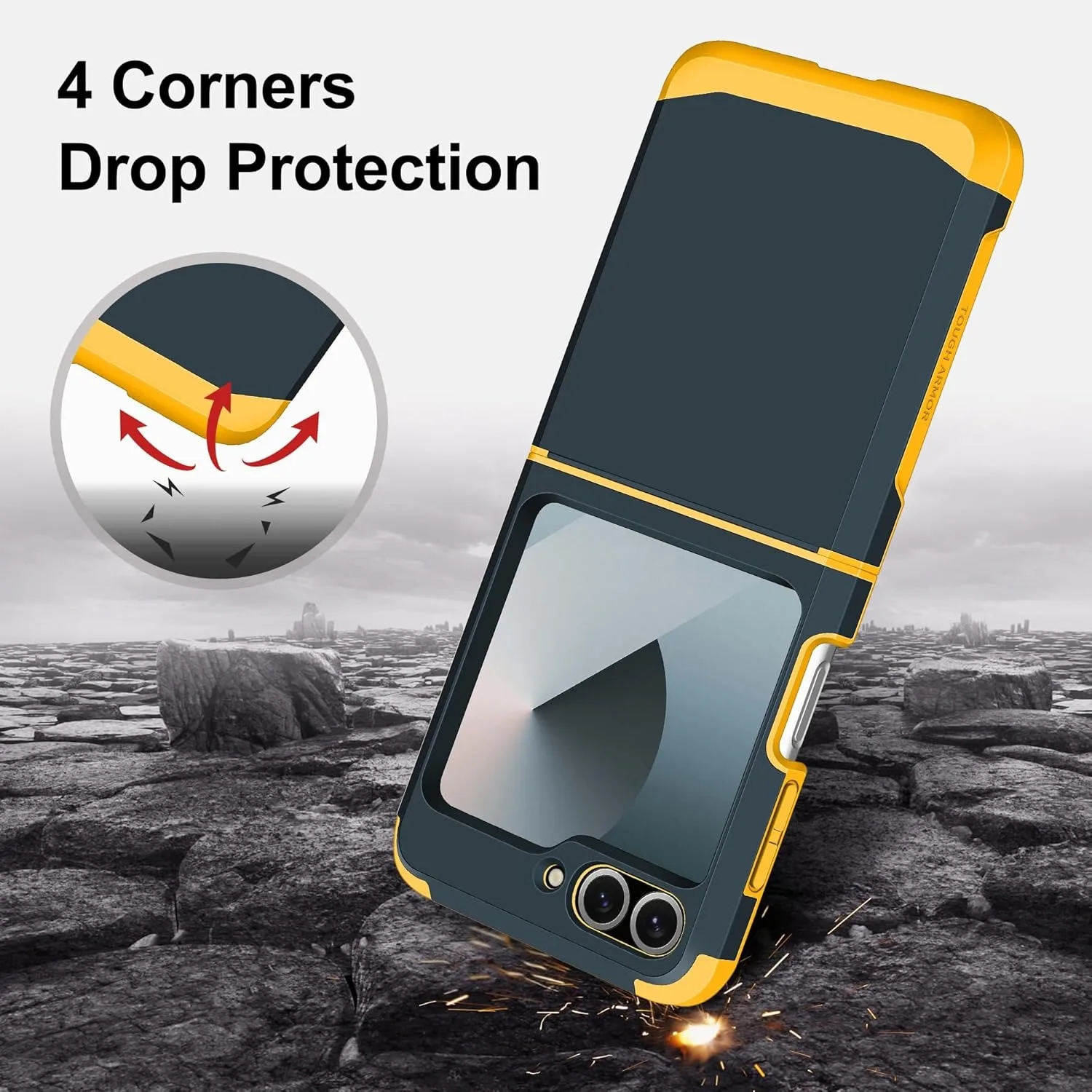 Luxurious Solid Color Slim Matte Hinge Armor Shockproof Case