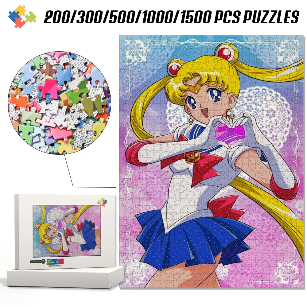 Beautiful Little Girl Sailor Moon Cartoon Jigsaw Puzzle Multiple