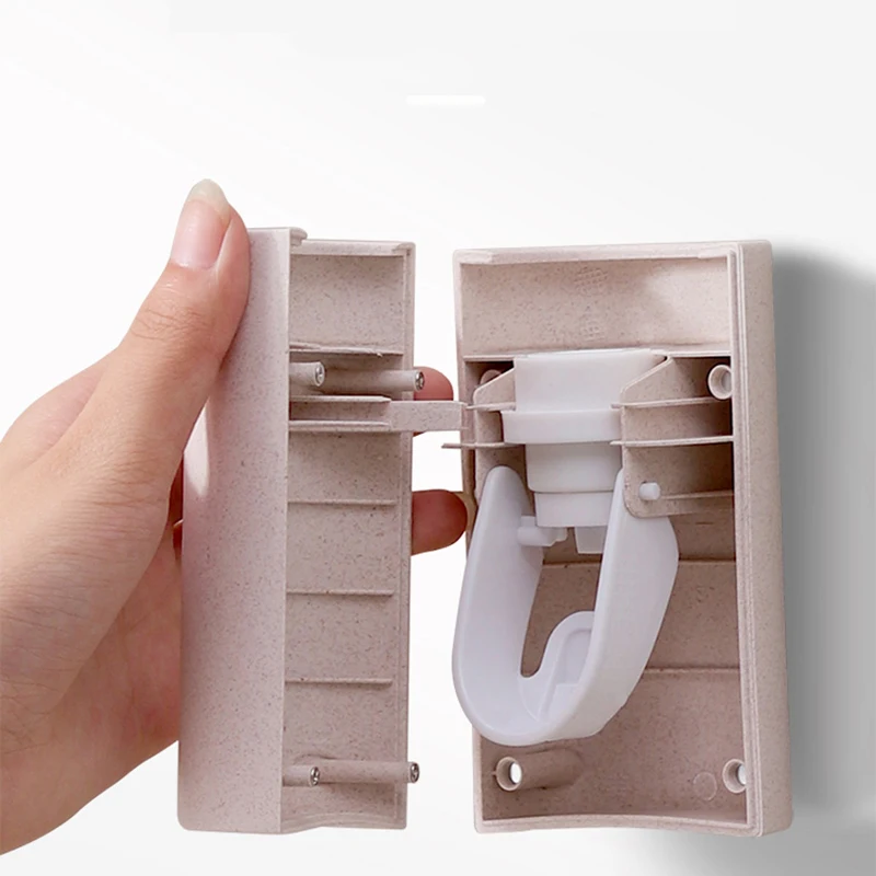 Automatic Toothpaste Dispenser Dust-proof Toothbrush Holder Wall Mount Toothpaste Squeezer Bathroom Accessories Set
