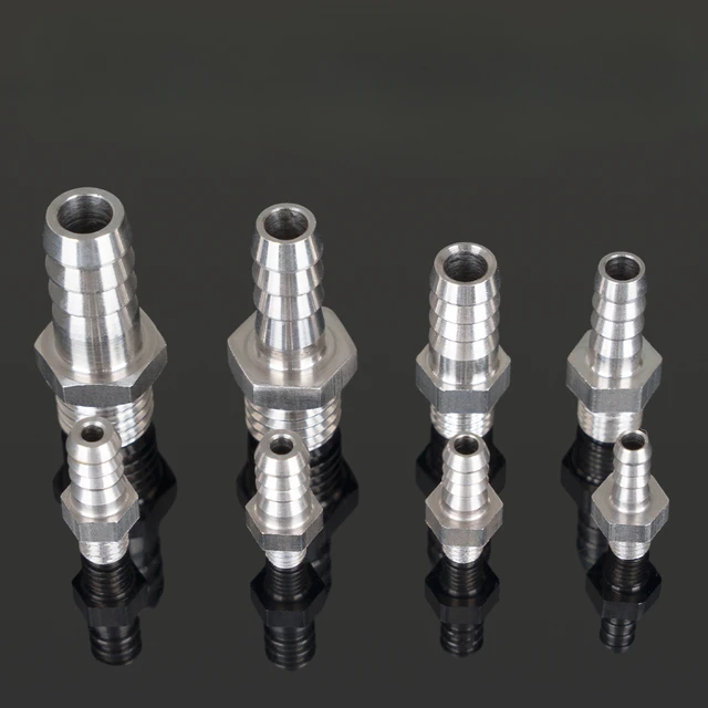 1個 M8x1 to M14x1.5 メトリック 雄ねじ 304 ステンレススチール