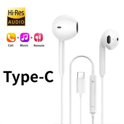 Type C Wired In - Ear Earphones with 3.5mm Jack for Smartphones and Tablets (Type C)
