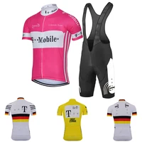 NEW Man Summer Cycling Jersey Sets MTB Pink Shirt Short Sleeve Bike Clothing Racing Bicycle Ropa Ciclismo Wea BIB Shorts Gel Pad 1