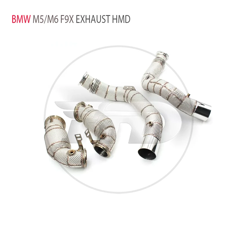 Sistema Di Scarico Hmd Downpipe Ad Alte Prestazioni Per Bmw M5 F90 4.4T Intestazione Di Modifica Automatica Con Catalizzatore