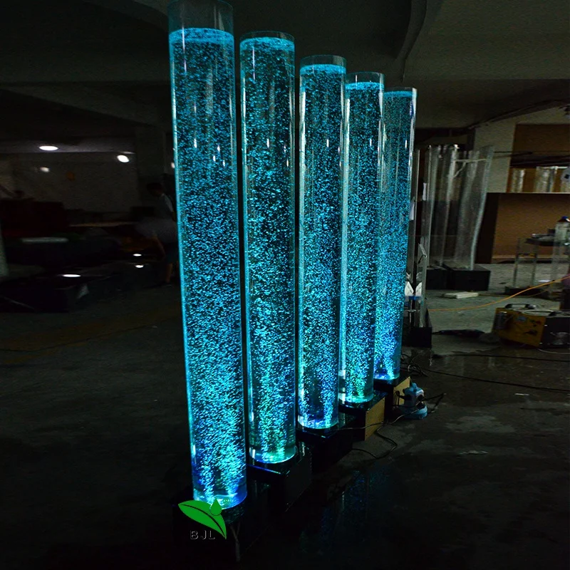

cylinder aquarium, acrylic aquarium column,water bubble round tube with led
