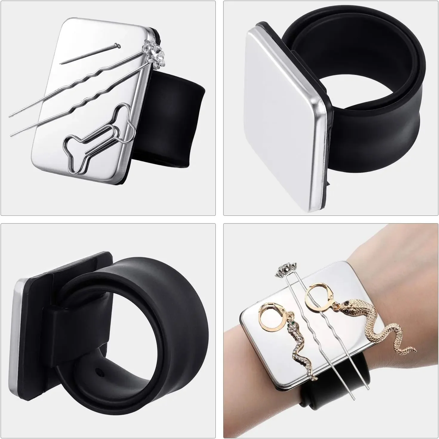 Magnetic Wristbands for Hair Salons Hairdressing Supplies with Clip Holders Needle Pads and Styling Accessories