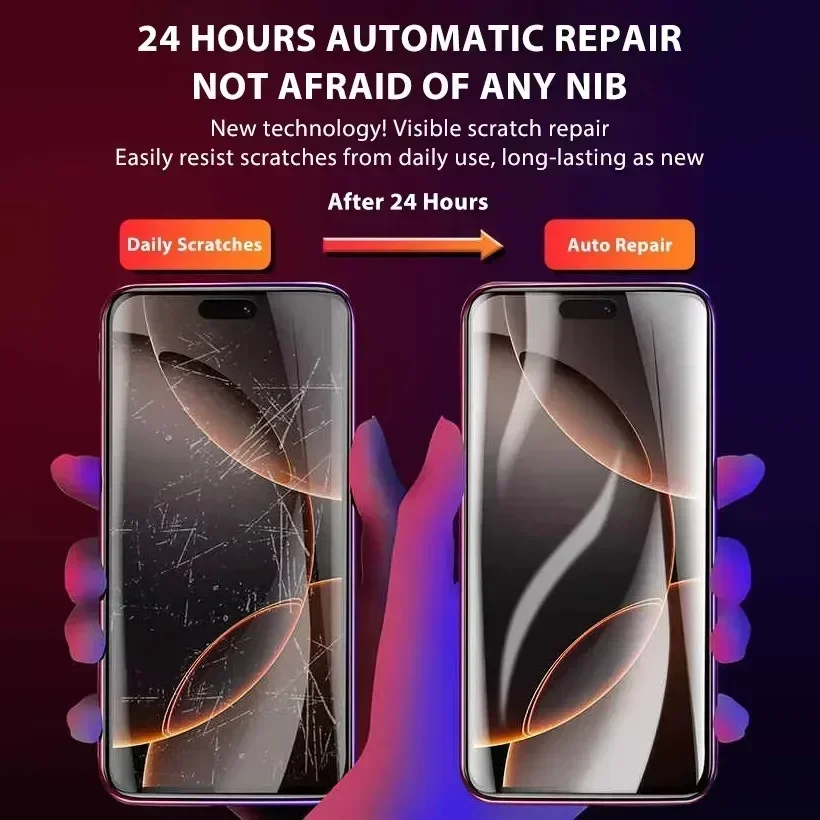 5-Pack Hydrogel Screen Protector for Smartphones - Premium Film, Not Glass