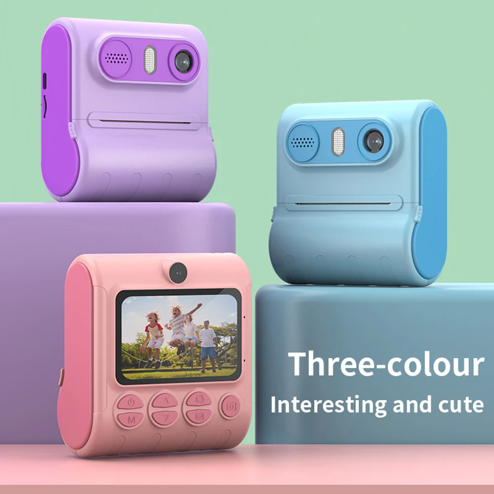 Children 1080P HD Digital Camera Toys Instant Print 1080P Child Selfie Camera Toy 2.4 Inch Thermal Printer For Girls Boys Gift digital camera