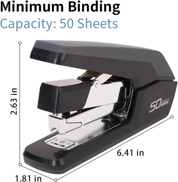 Deli 50 Sheets Heavy Duty Stapler Effortless Paper Binder School Supplies Stationery Stapler Without Staples Office Supplies 2