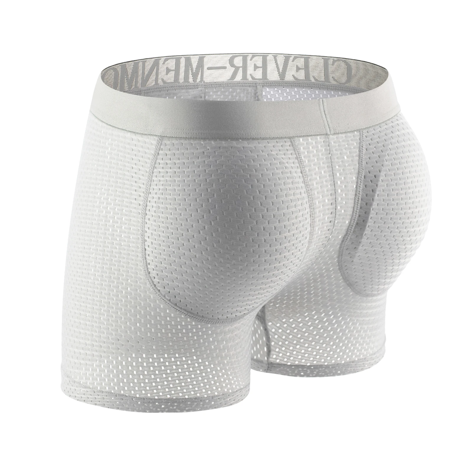 Mens Underwear Padded Boxers Shorts Mesh Buttocks Lifter Enlarge Butt Push Up Pad Penis Pouch Panties