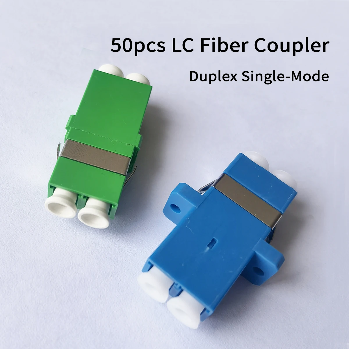 LC-APC/UPC 50pcs Duplex Fiber Optic Adapter Coupler Fiber Flange LC ...