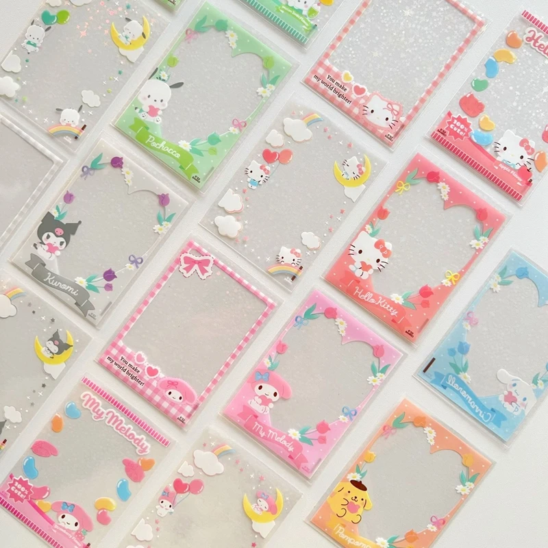 Cute Japanese Cartoon Characters Kpop Photo Card Holder Idol Laser Photo Protective Display Sleeves 20pcs/lot Kawaii Stationery card holder card protector idol card protector