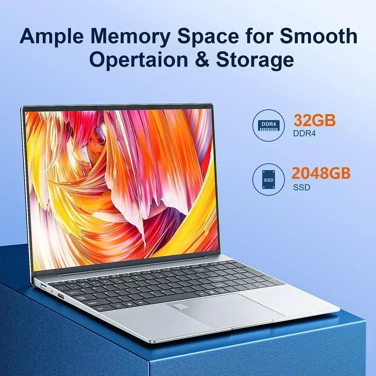 Notebook 15.6 pollici Laptop Windows 11 10 Pro 1920*1080 Laptop Intel portatile economico DDR4 32G RAM 256GB/512GB/1TB/2TB SSD porta HDMI - immagine 5