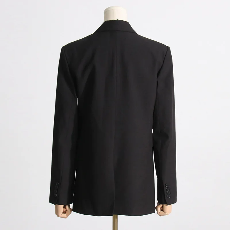 2023 Autumn New Trendy Women Kinked Hollow-out Blazers and Jackets Loose Ladies  Commute Long Sleeve Profile Suit Blazer Coat