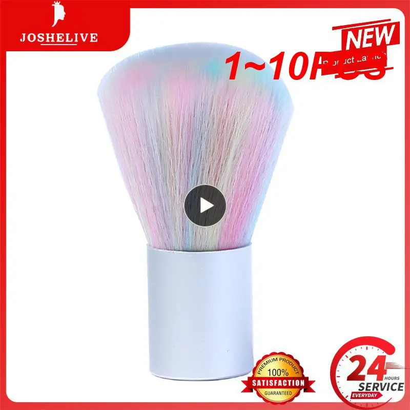 

1~10PCS Protable Mini Color Nail Brushes Nail Scrubbing Dusting Short Handle Mushroom Cleaning Dust Brush Manicure Women Nail