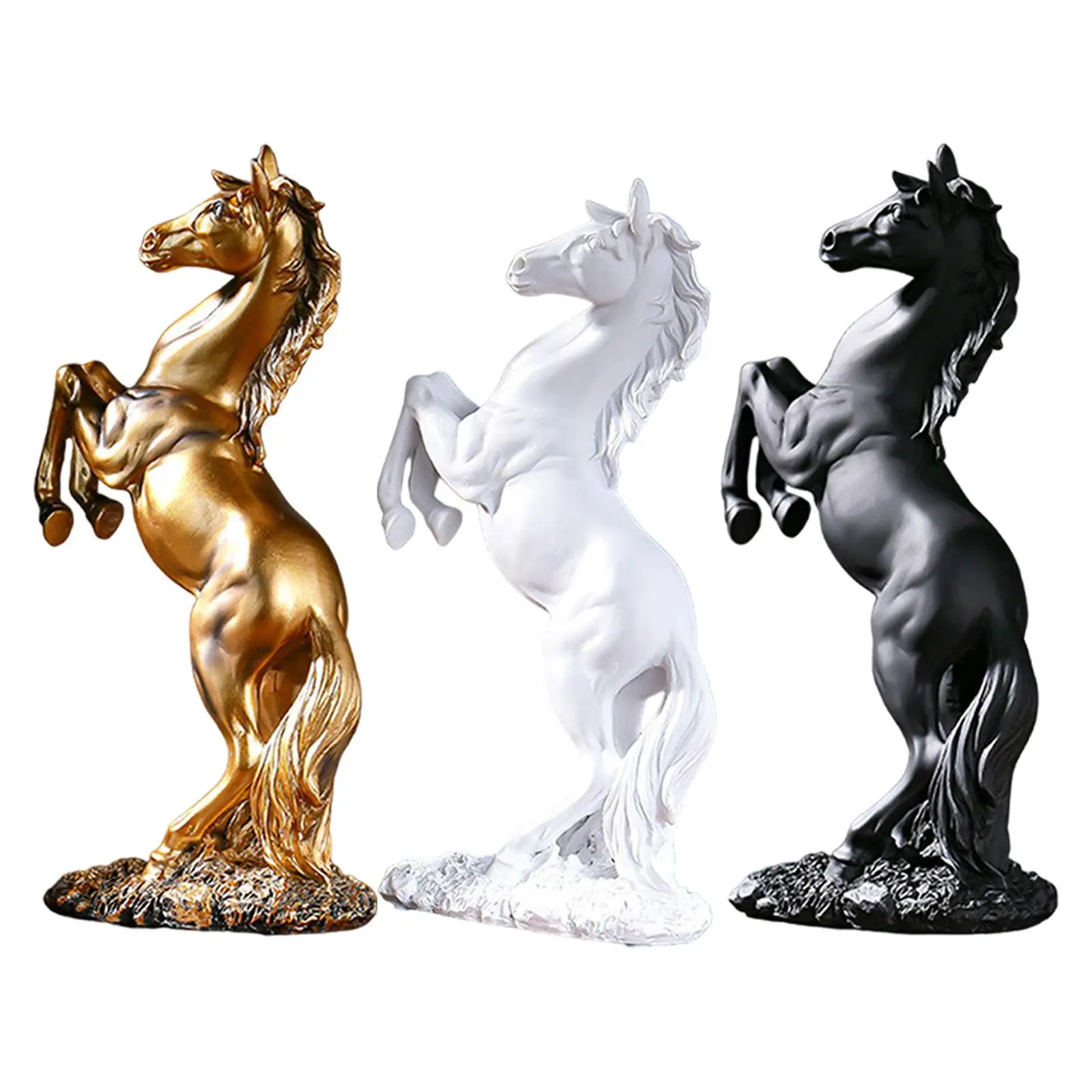 

Horse Statue Horse Sculpture Tabletop Ornament, Furnishing Animal Collectible Statue Horse Figurine for Bookshelf Living Room