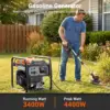4400 Watt Open Frame Inverter Generator Gas Powered RV Ready ECO Mode 3