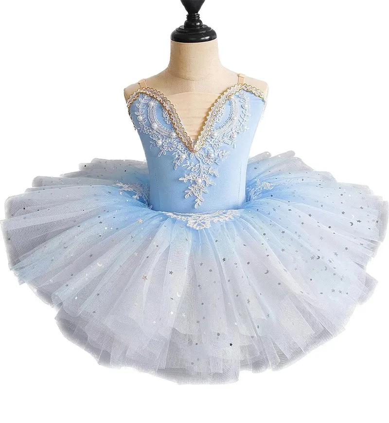 

Professional Ballet Tutu For Girls Kids Platter Pancake Swan Lake Ballerina Dancing Performance Dancewear Leotard Ballet Skirt