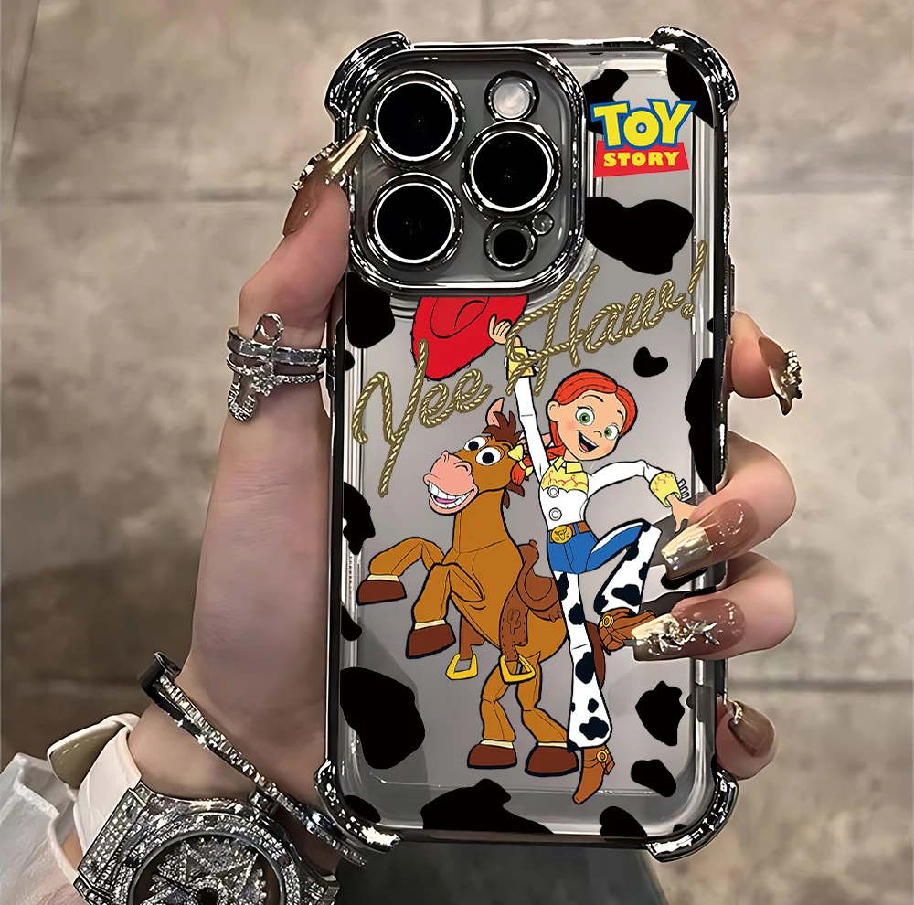 Enhanced Anti-Fall Airbag Phone Case with Plating Design