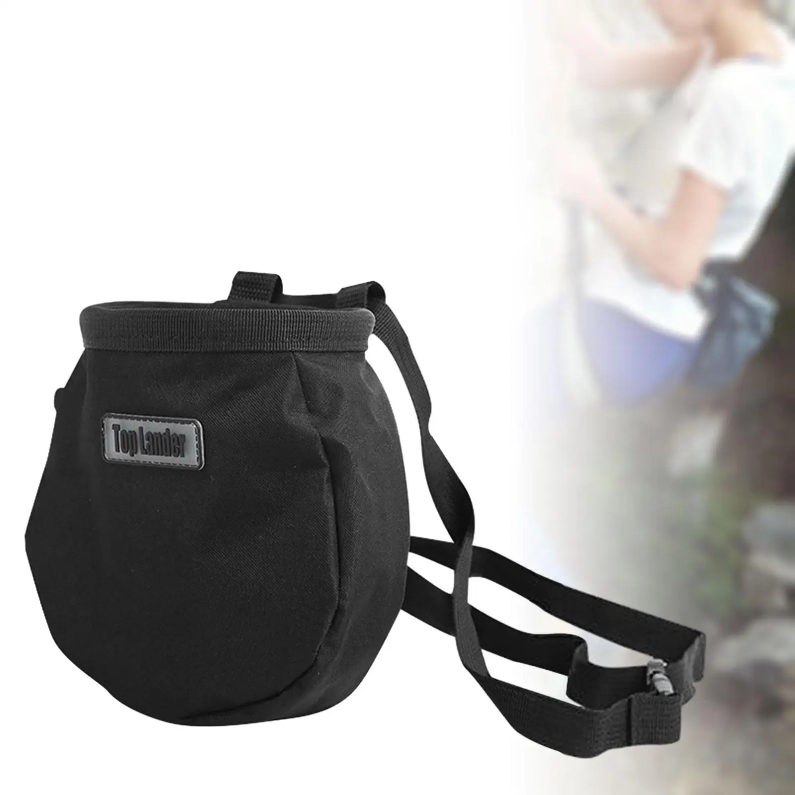 Climbing Chalk Bag Gym Zipper Storage Pockets Equipment Chalk Carrier Bag for Climbing Bouldering Fitness Deadlifting Sports