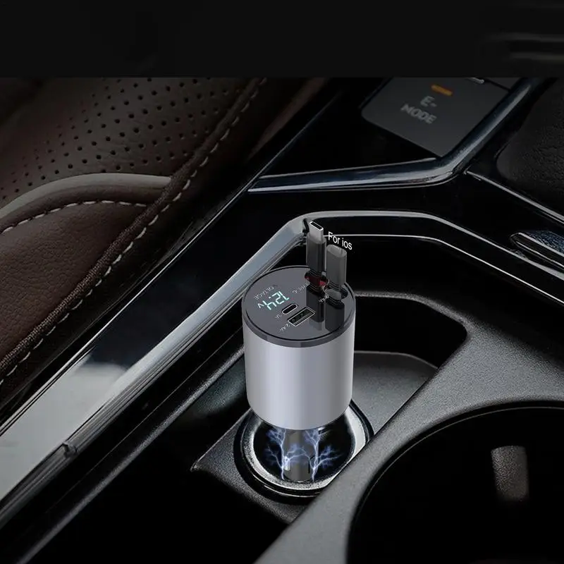 120W Retractable Fast Car Phone Charger