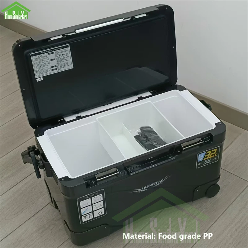 32L Camping Cooler Box Picnic Fishing Large Portable Keep Cold Box Food Storage Shrimp Insulation Self-Driving Truck