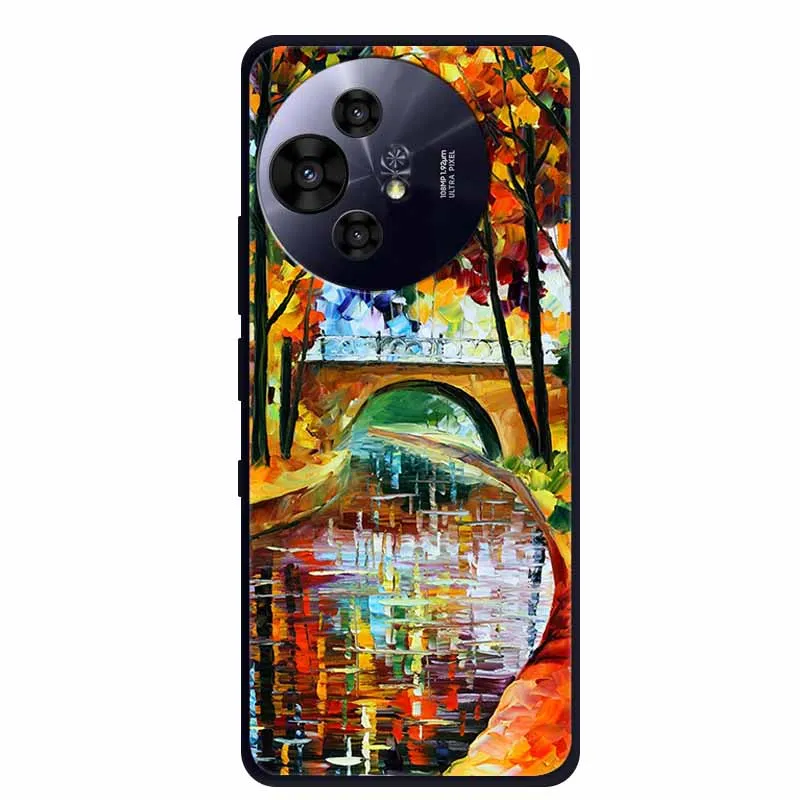 Premium Black Silicone Protective Case for TCL 50 Pro NxtPaper 5G