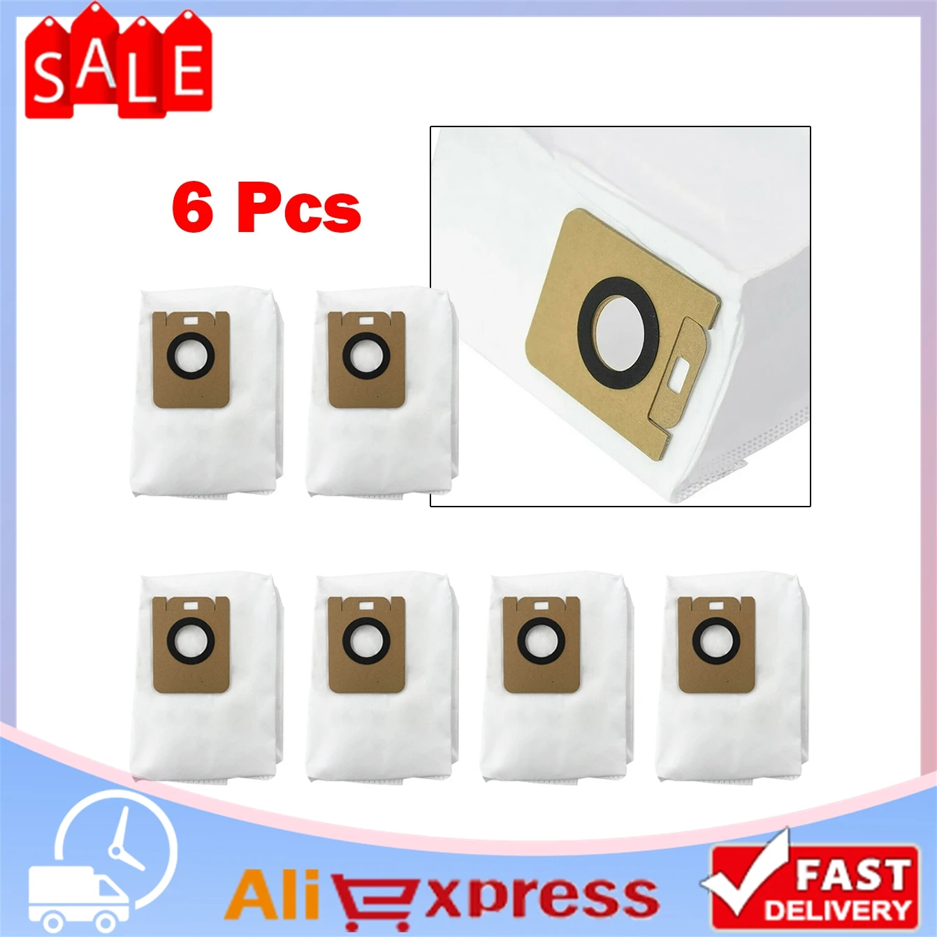 

6Pcs Dust Bags Collector Set For IMOU RV-L11-A 3 In 1 Vacuum Cleaner Dust Bag Replacement Accessories Sweeping Cleaning-Parts