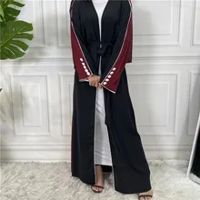 

Ramadan Open Belted Abaya Kimono Cardigan Turkey Muslim Hijab Dress Eid Mubarak Abayas for Women Dubai Islamic Dresses Modest