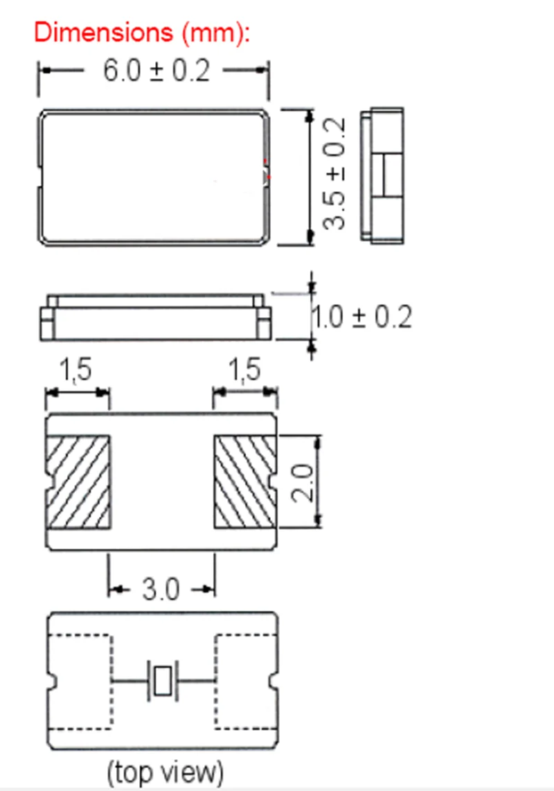 (15pcs) 24M 6035 24MHZ 24.000MHZ SMD 3560 패시브 크리스탈 발진기 6.0*3.5MM 2PIN 석영 크리스탈 공진기 24.000M