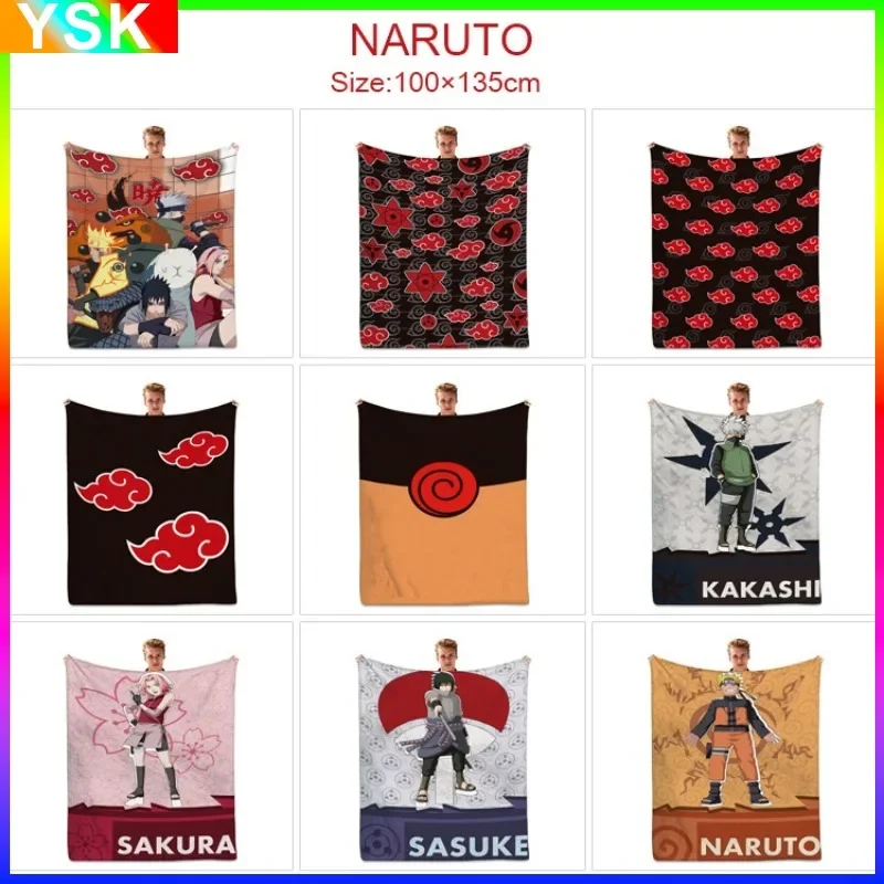 

Новое одеяло Наруто из аниме «Красное Облако», покрывало с кондиционером, фланелевое одеяло для обеда, летнее крутое одеяло