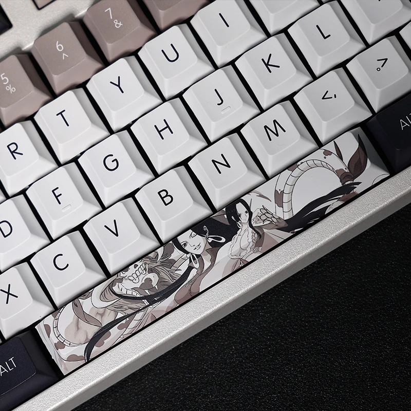 Chaves Pbt Tintura Subbed Keycaps dos Desenhos Animados Anime Gaming Key Caps Boa Hancock Keycap Viagem para Ansi 61 87 104 108 Layout 108 - Imagem 6