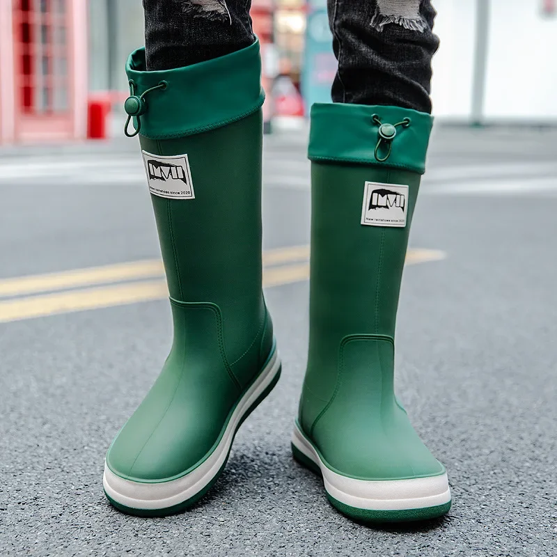 Bottes de pluie couple mode haute qualité - Chaussures élastiques imperméables export pêche antidérapantes