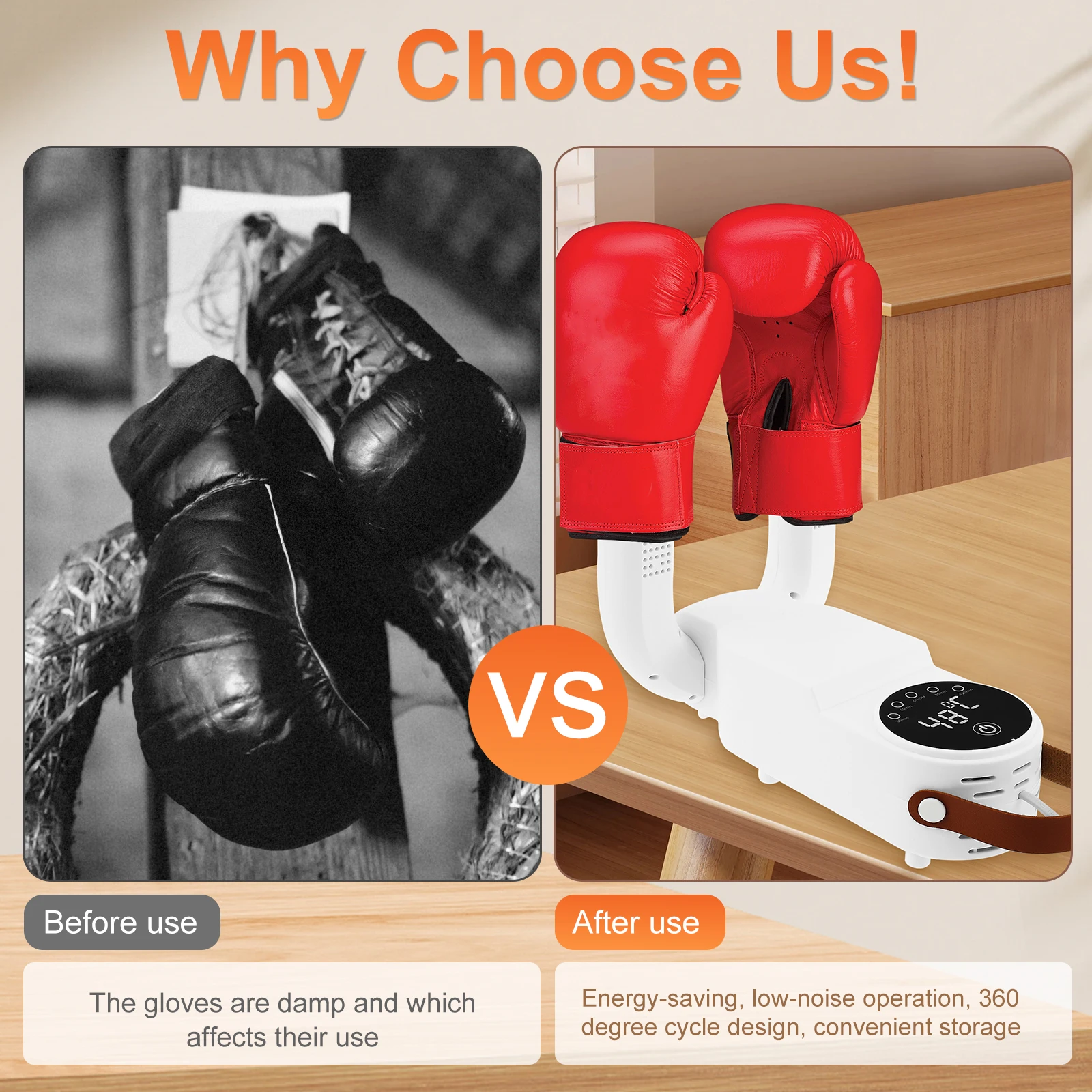 Portable Electric Shoes Dryer Telescopic Boot Warmer Foldable Smart Heater Fast Drying Deodorizer Multifunction Socks Dryer