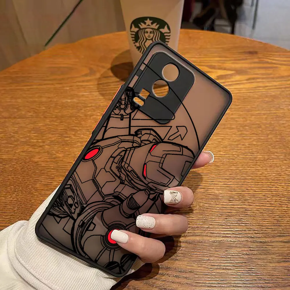 thumbnail image 1 of Funda mate para VIVO X90 X80 X70 5G X60 X50 X30 IQOO NEO 3 5 7 PRO PLUS X27 X23 X20 Funda Coque Shell Marvel Lron Man Comics, 1 of 5