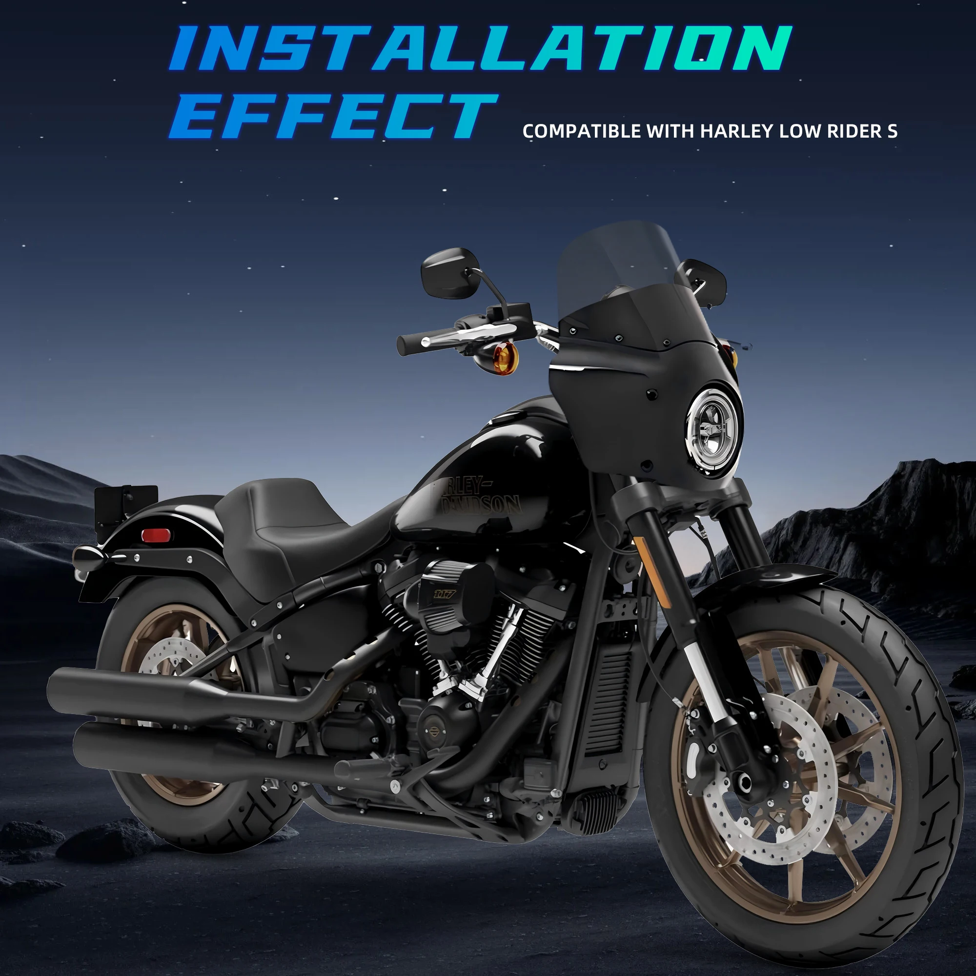 Windshield Fairing Low Rider S Fairing Deflector Road Warrior For Harley Softail Low Rider S FXLRS 11"