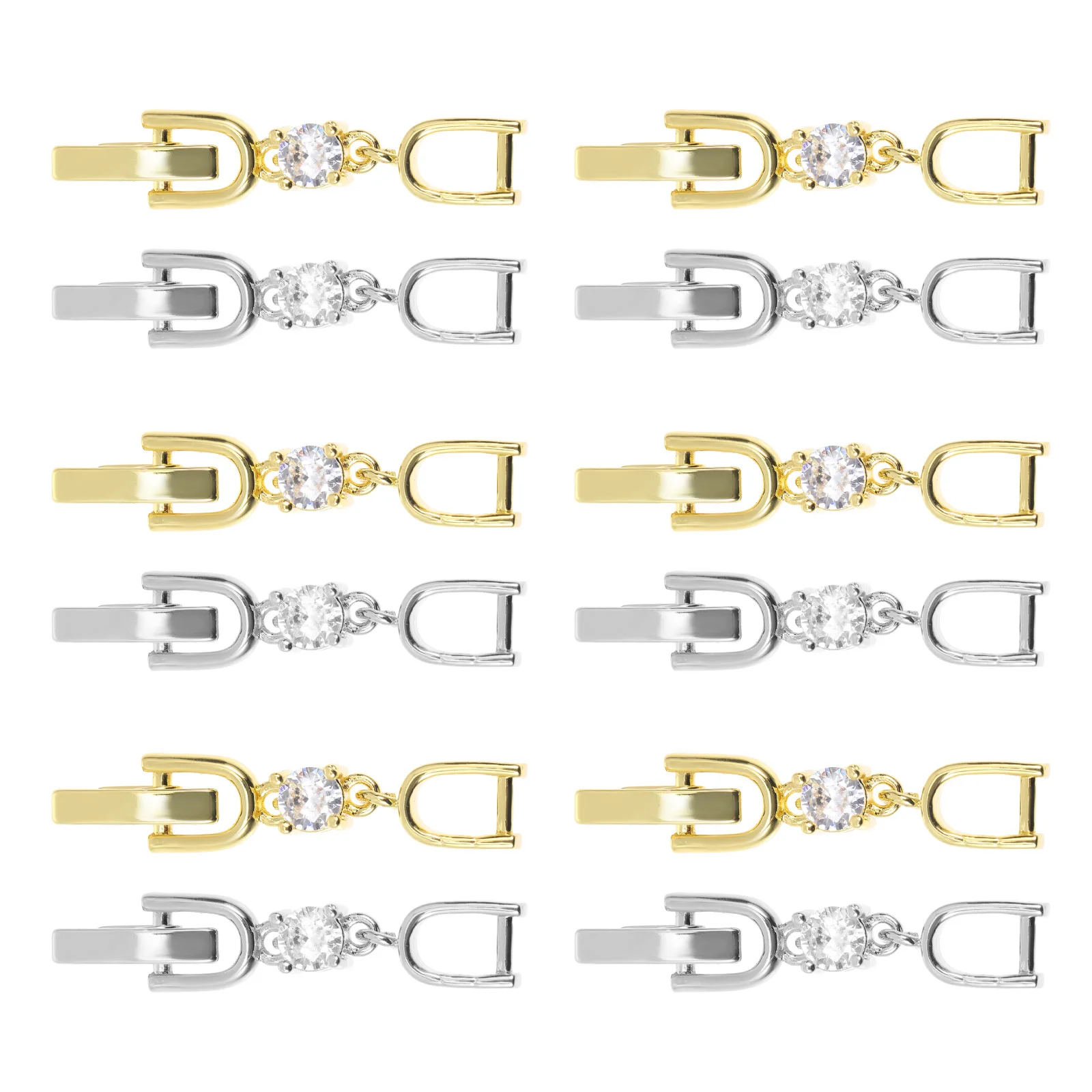 

12Pcs Alloy Bracelet Extension Clasp Small Bracelet Extenders Extension Buckles