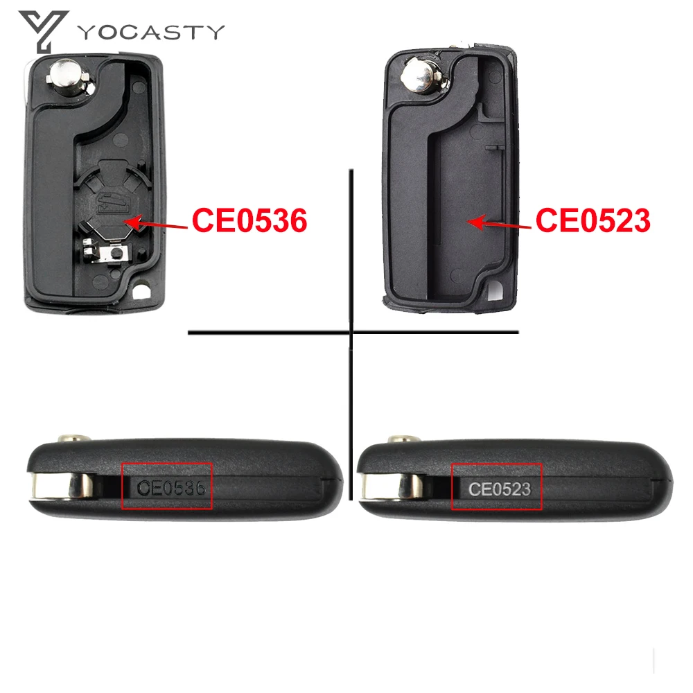 Flip Remote Car Key Shell For Citroen C2-C6 Xsara Berlingo For Peugeot 207-807 HU83 VA2