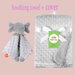 Custom Soft Plush Baby Blanket with Personalized Name - Ideal Newborn Gift - Custom Baby Name (2piece E)