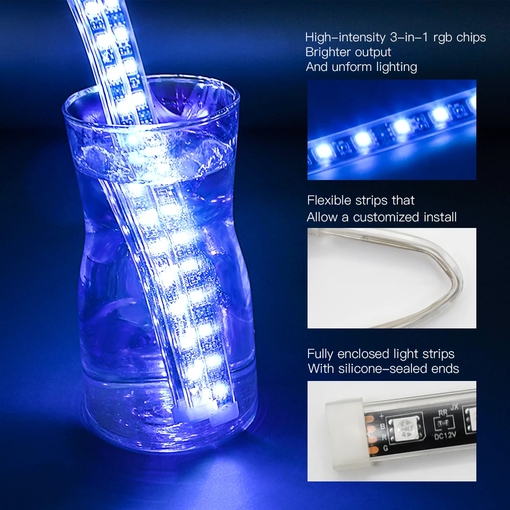 LED Lights for Motorcycle RGB APP Sound Control Electronic Accessories for Motorcycles Backlight Flexible Decoration Light Strip motorcycle led lights,motorcycle accessories