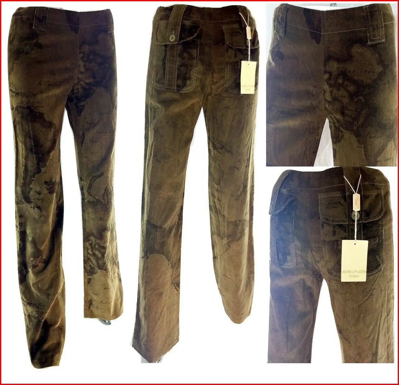 Pantalone taglia 40 donna Alviero Martini 1A CLASSE Geo in cotone costine  Green|Pants \u0026 Capris| - AliExpress