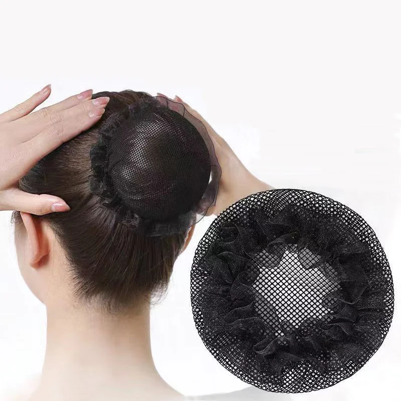 USHINE 3 Pieces Hair Invisible Elastic Hair Net Hairnet Pocket Pole Dance Ballet Cover Head Hair Dye Girl Hair Accessory Girls