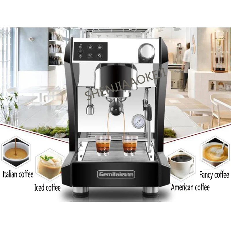 1.7L Italian Coffee Machine CRM3122 Steam Double Pump Boiler Coffee Maker Semi-automatic Stainless Steel Machine 220V 1PC