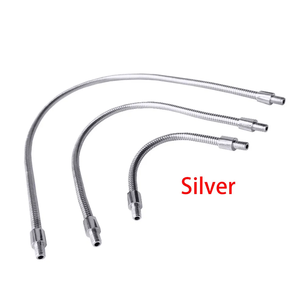 LED 구스넥 M4 블랙 실버 마이크 포지셔닝 호스, 외부 이빨 2 개, M4 유연한 스네이크 튜브, 10 cm, 20 cm, 30 cm, 40cm