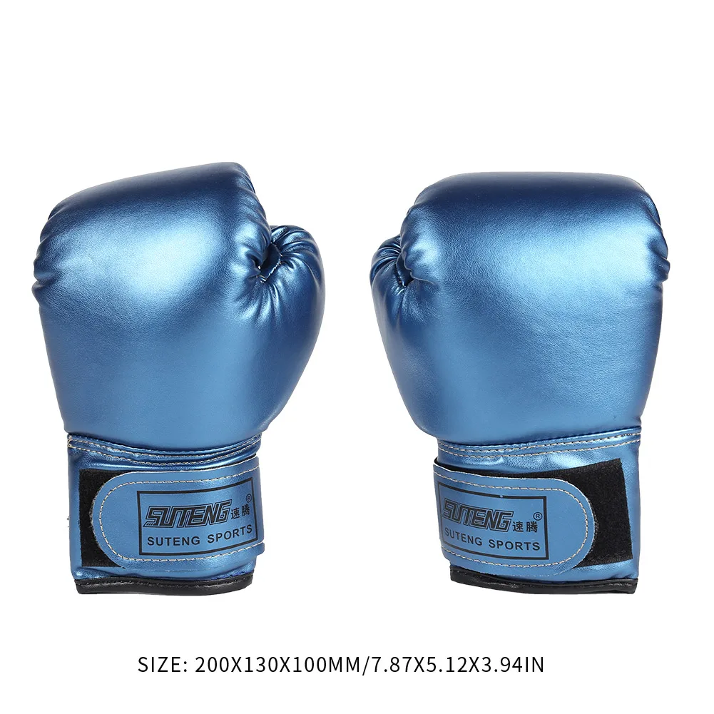 2pcs Kids Boxing Training Fighting Gloves PU Leather Breathable Muay Thai Sparring Punching Karate Kickboxing Professional Glove
