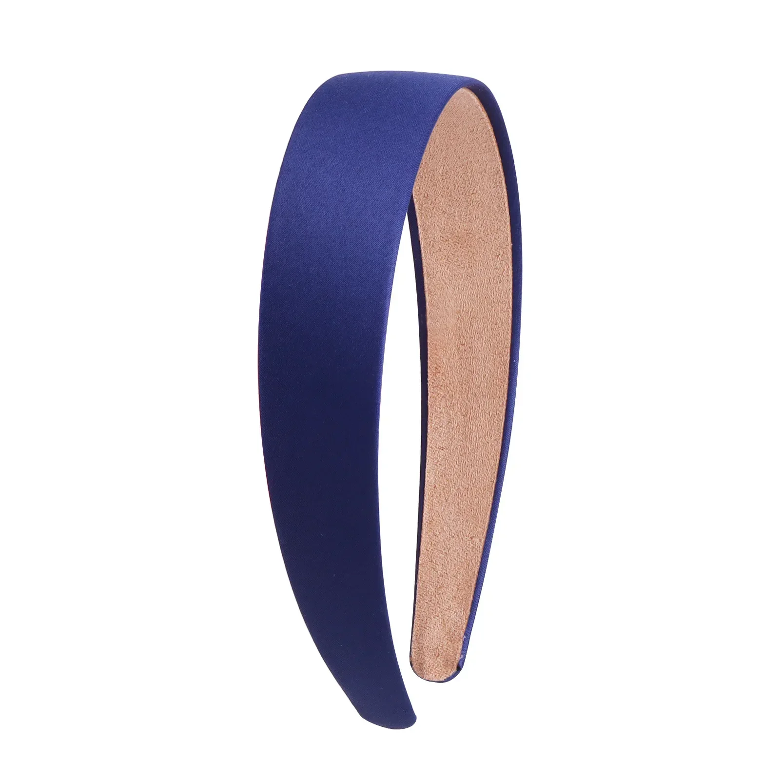 3cm Colorful Satin Wide Headband for Women - Vintage Solid Color Hair Accessory