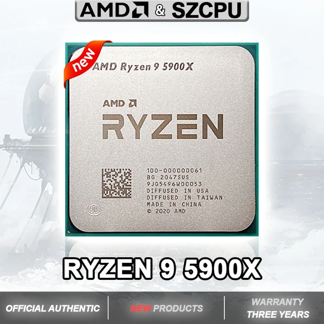 AMD R9 5900X Ryzen 9 5900X New 3.7 GHz Twelve-Core 24-Thread CPU 7NM L3=64M  100-000000061 Socket AM4 - AliExpress