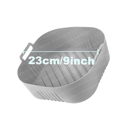 Reusable Silicone Air Fryer Baking Dish Accessory (Grey)
